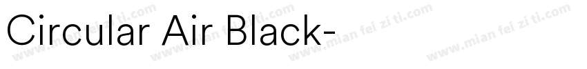 Circular Air Black字体转换